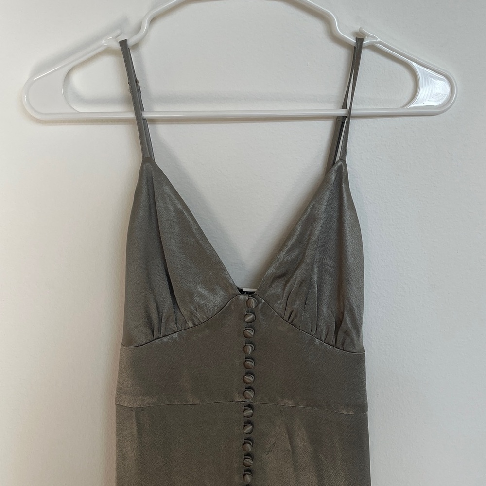 Shona Joy Button-Front Maxi Dress La Lune Sage NWT dress Sz 2 - Picture 3 of 4